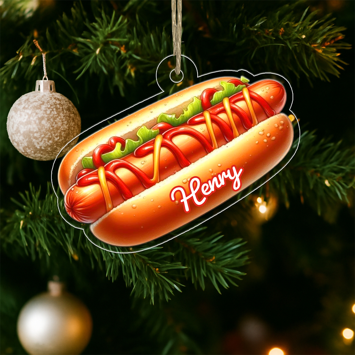 Custom Name Hotdog Christmas