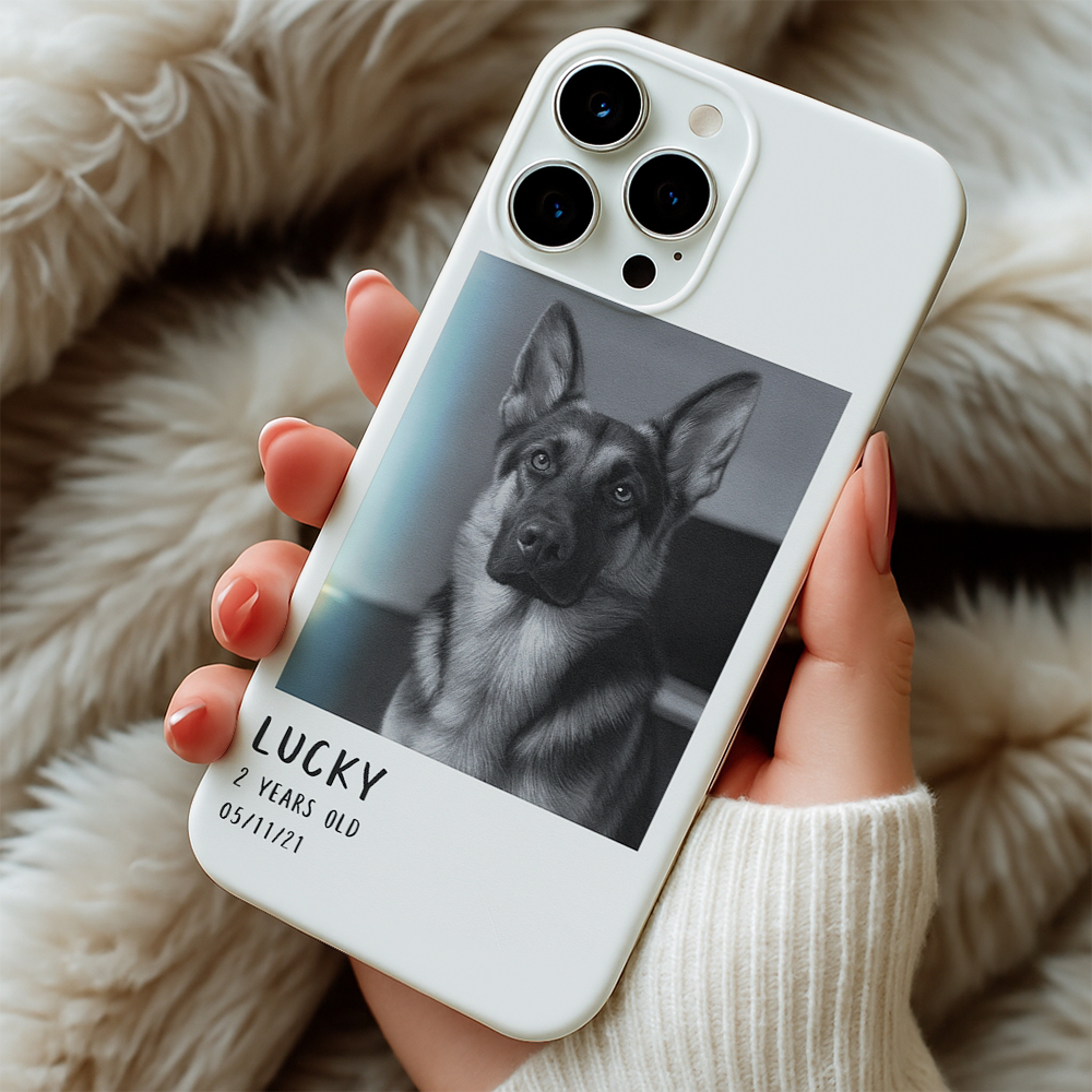 Custom Photo Polaroid Film Phone Case Gift For Dog Lovers