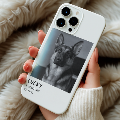 Custom Photo Polaroid Film Phone Case Gift For Dog Lovers
