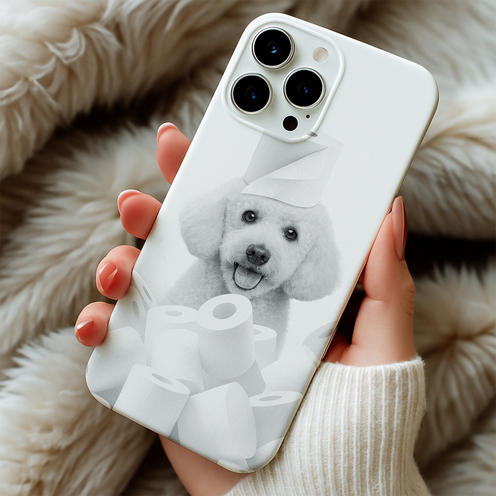 Custom Photo Dog Bathroom Phone Case Dog Gifts Lovers