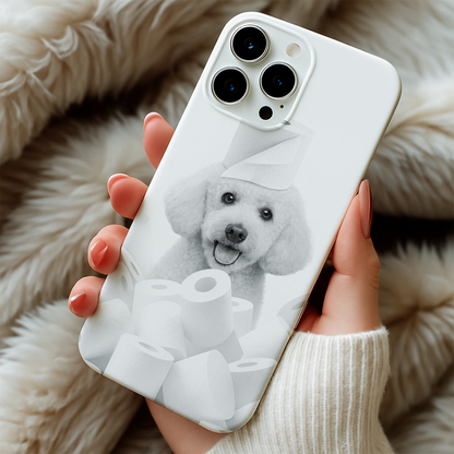 Custom Photo Dog Bathroom Phone Case Dog Gifts Lovers