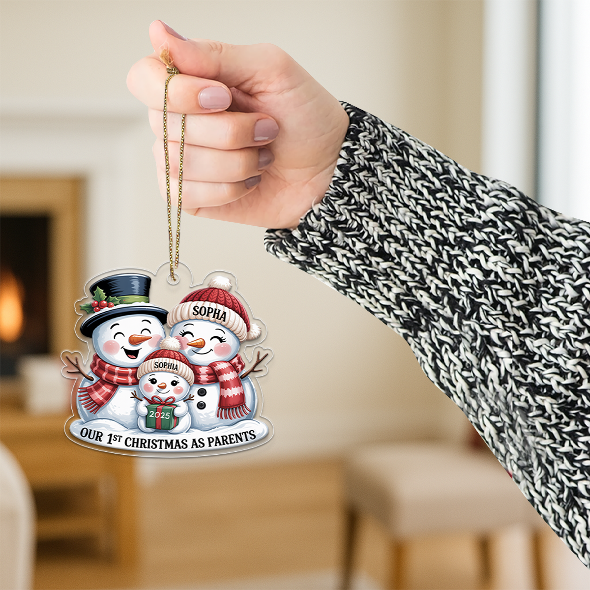 Our 1st Christmas As Parents Snowmen Ornament2