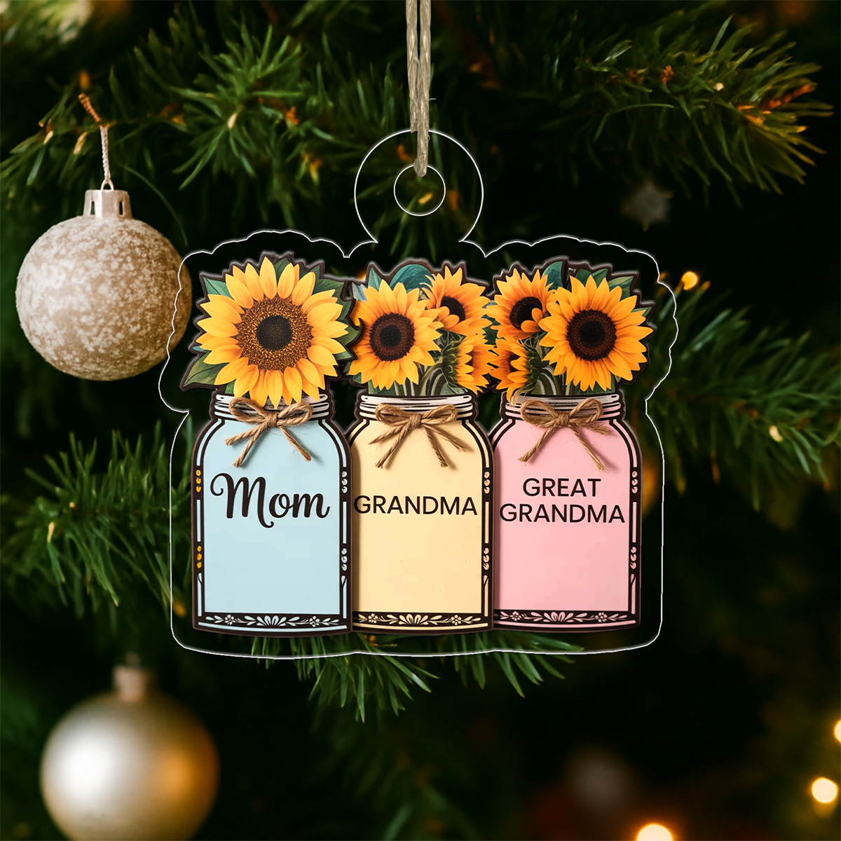 Persoanlized Flower Mason Jar Mom