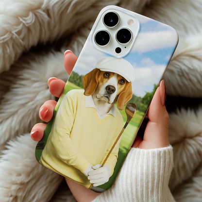 Custom Photo Golfer Dog Phone Case Gift For Dog Lovers