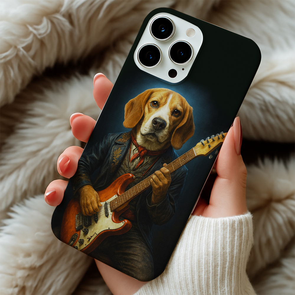 Custom Photo Dog Rock n Roll Phone Case
