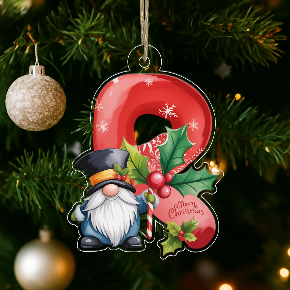 Ornament Christmas Initial Letter R Acrylic Acrylic Ornament Christmas Gift