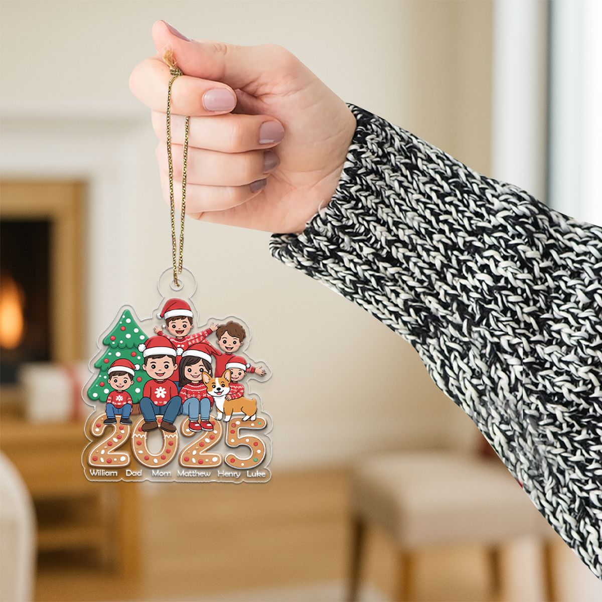Making Memories Christmas Time - Family Personalized Custom Ornament2