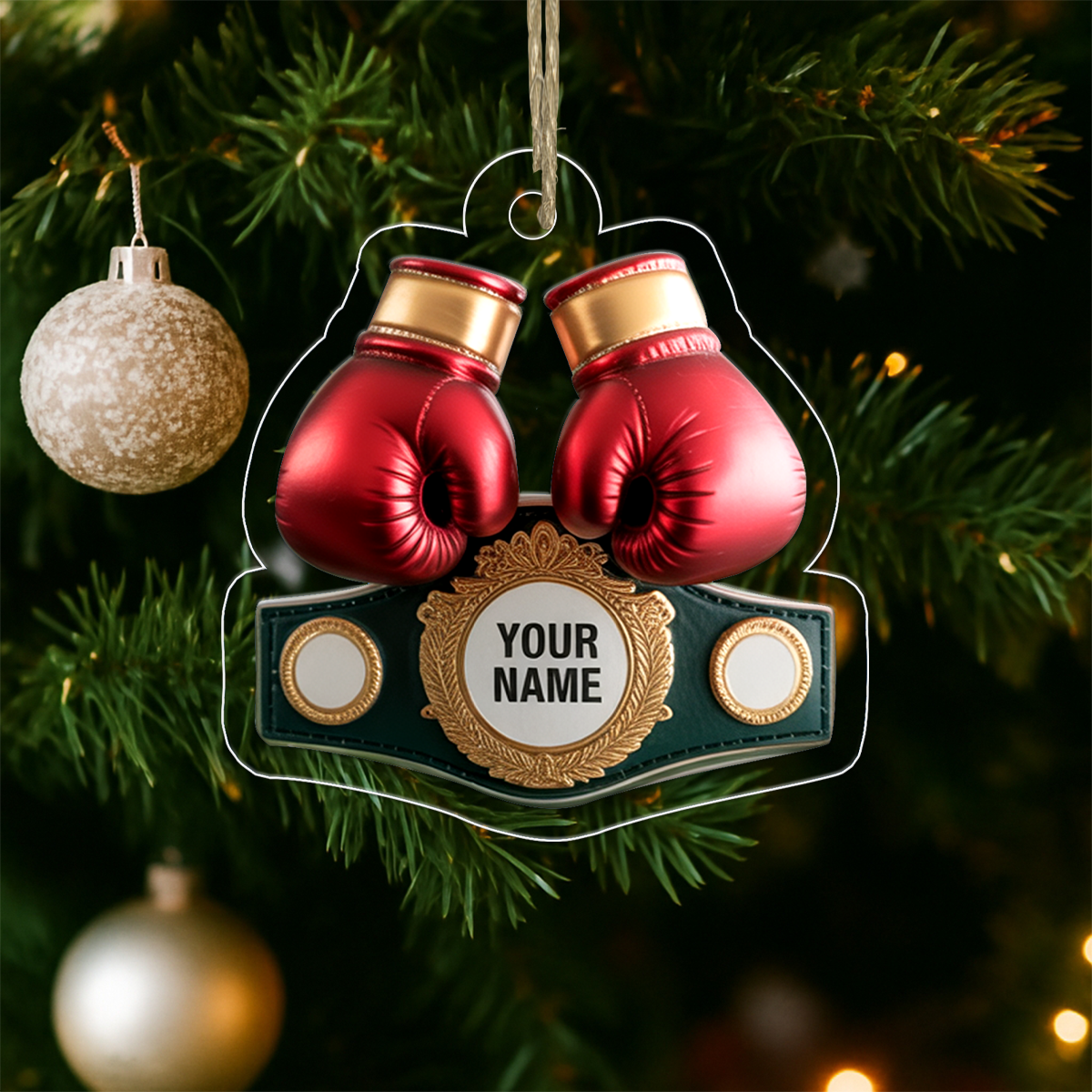 Christmas Acrylic Boxing Glove Ornament Acrylic Ornament Christmas Gift