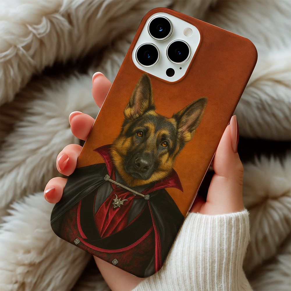 Custom Photo Vampire Dog Phone Case Gift For Dog Lovers