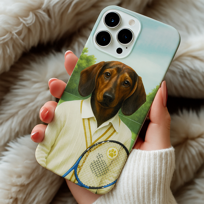 Custom Photo Tennis Player Dog Phone Case