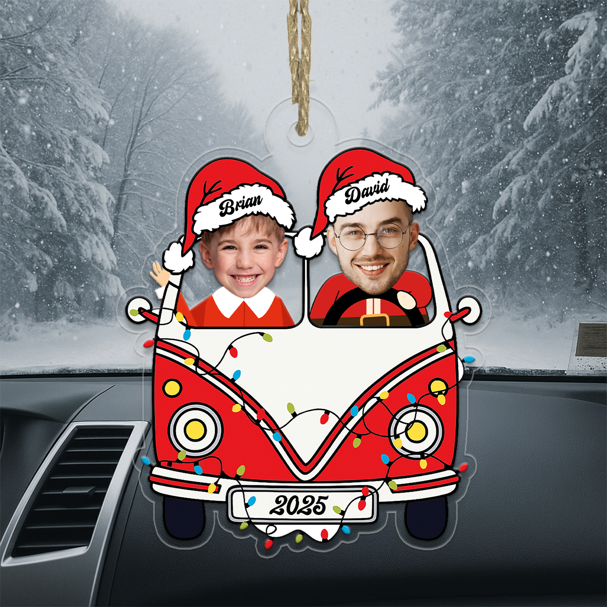 Cutsom Photo Dad And Kid Drive Safe