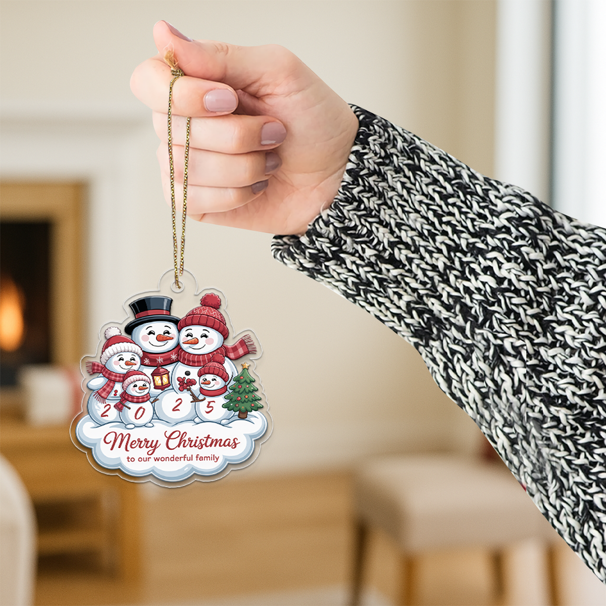 Custom Snowman Xmas Ornament
