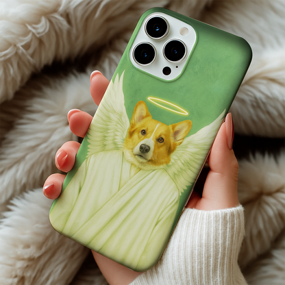 Custom Photo Angel Dog Phone Case Memorial Gift For Dog