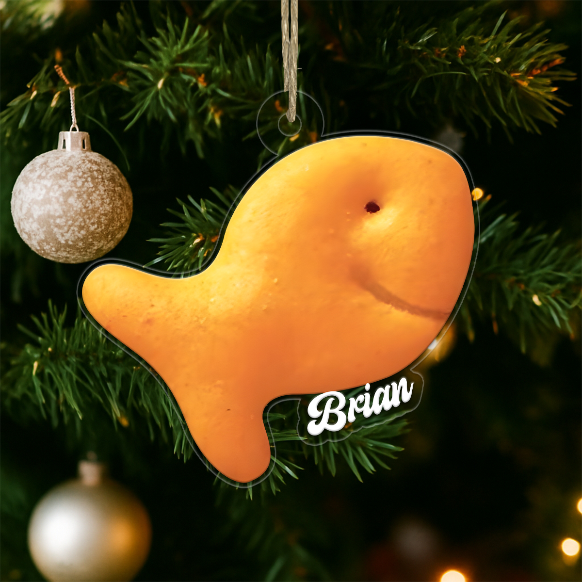 Fish Cracker Food Lover Acrylic Ornament Christmas Gift