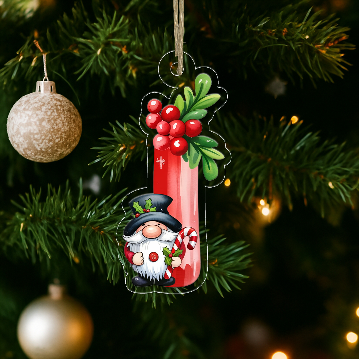 Letter I Acrylic Ornament Acrylic Ornament Christmas Gift