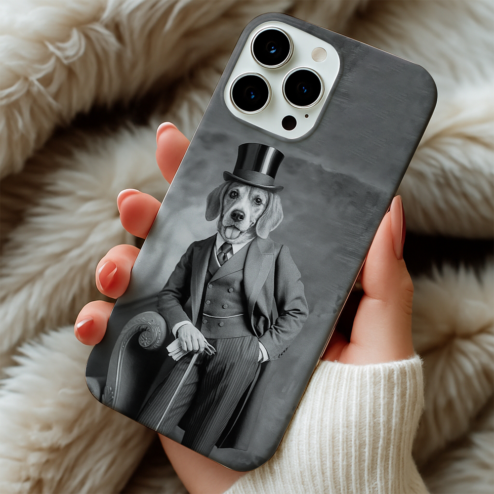 Custom Photo Gentleman Dog  Gift For Dog Lovers