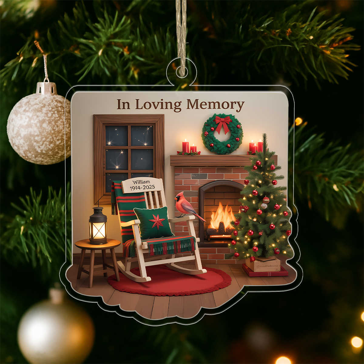 Personalized Memorial Sympathy Gifts Acrylic Ornament Christmas Gift