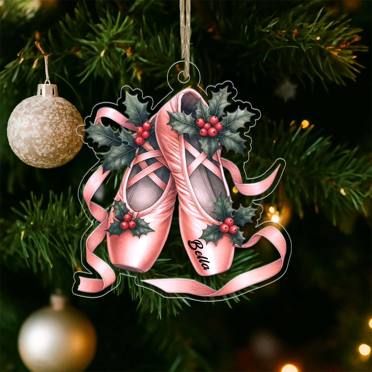 Personalized Ballet Xmas For Ballerina Dancer Acrylic Ornament Christmas Gift