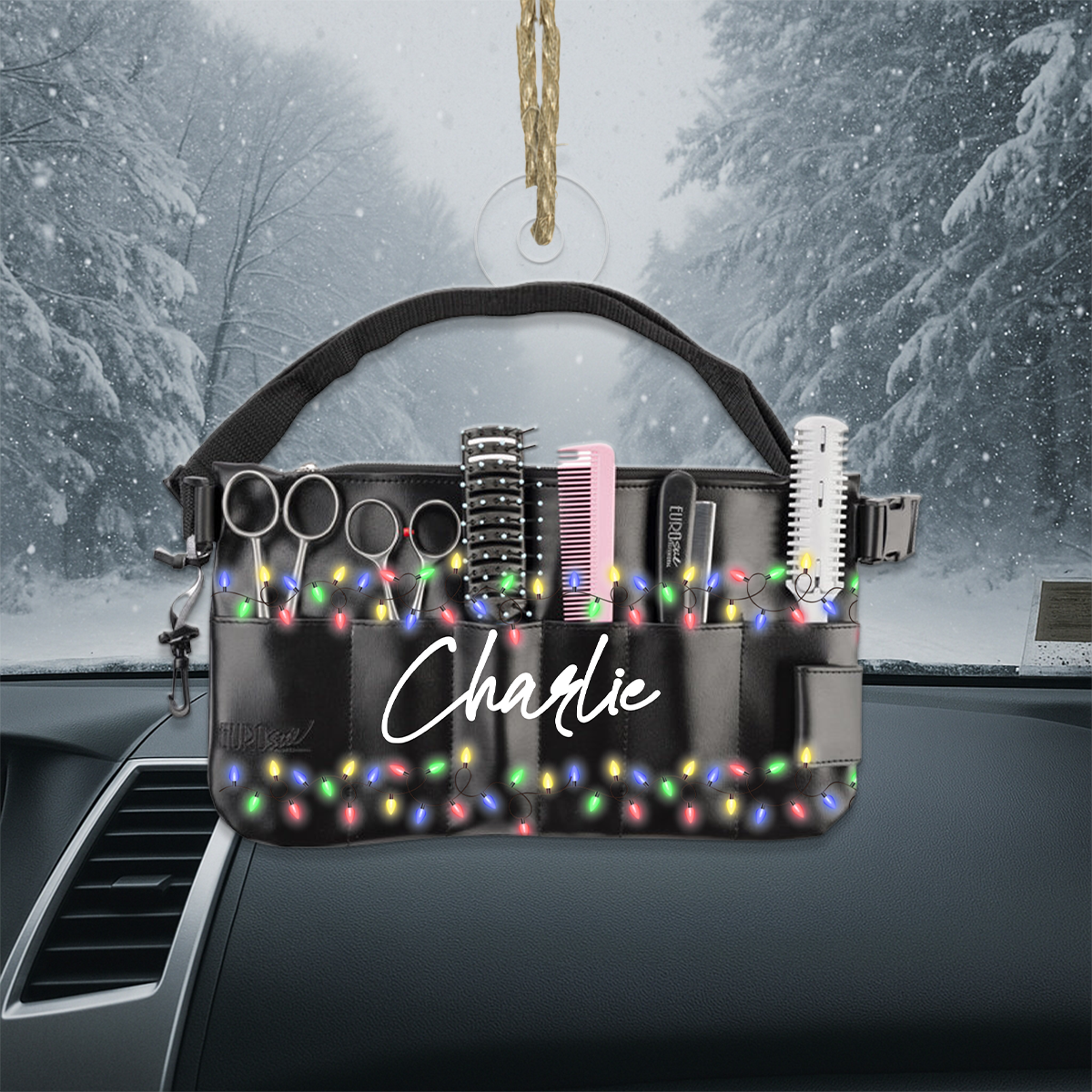 Custom NameHair Stylist Blowdryer Christmas