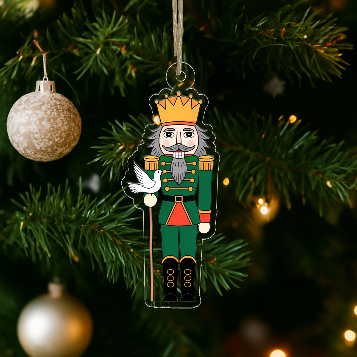 Nutcracker Bird Acrylic Ornament Christmas Gift