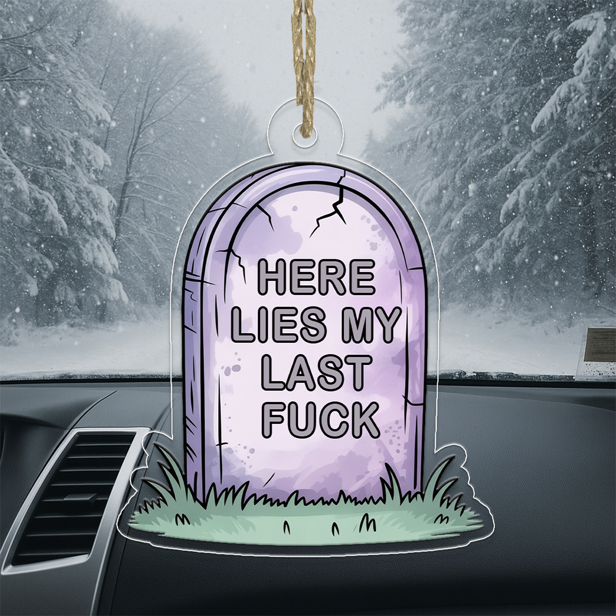 Funny Here Lies My Last Tombstone Ornament, Grave Ornament, Dark Humor Christmas Ornament, Sarcastic Gag Gift, Holiday Decoration