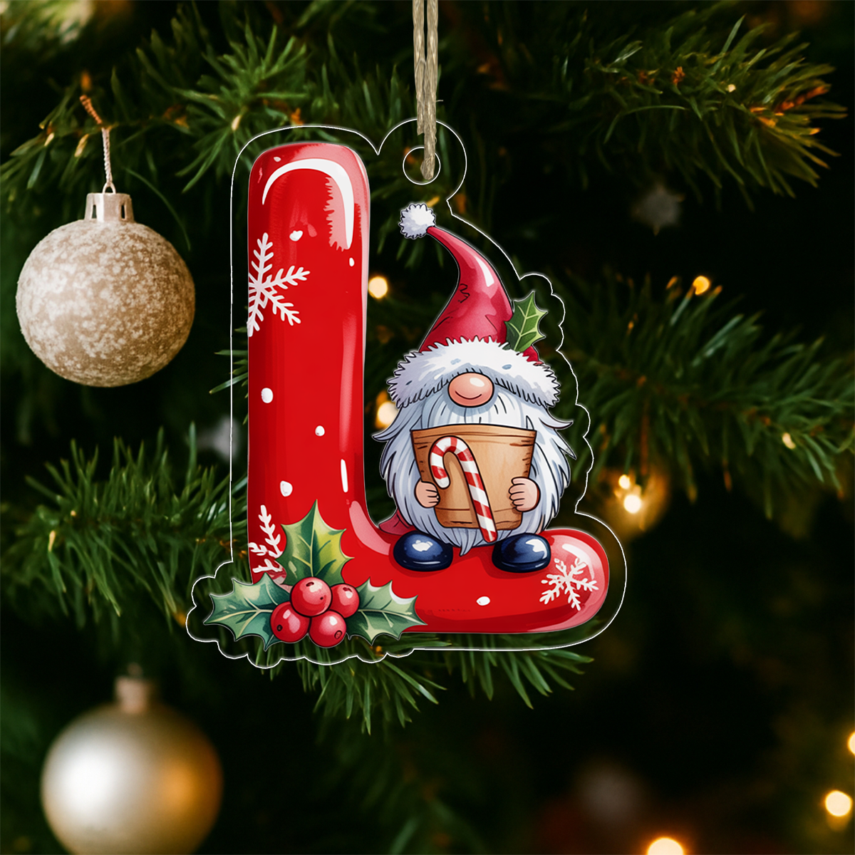 Letter L Acrylic Ornament Acrylic Ornament Christmas Gift
