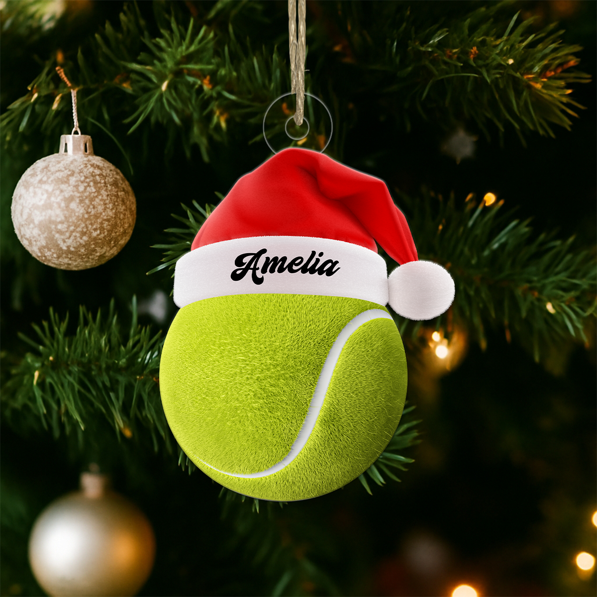 Personalized Tennis Acrylic Ornament Christmas Gift