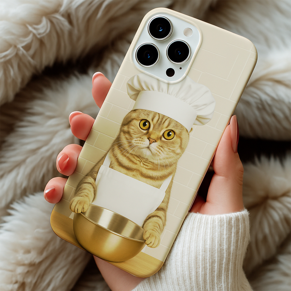 Custom Photo Cat Chef Phone Case Gift For Cat Lovers