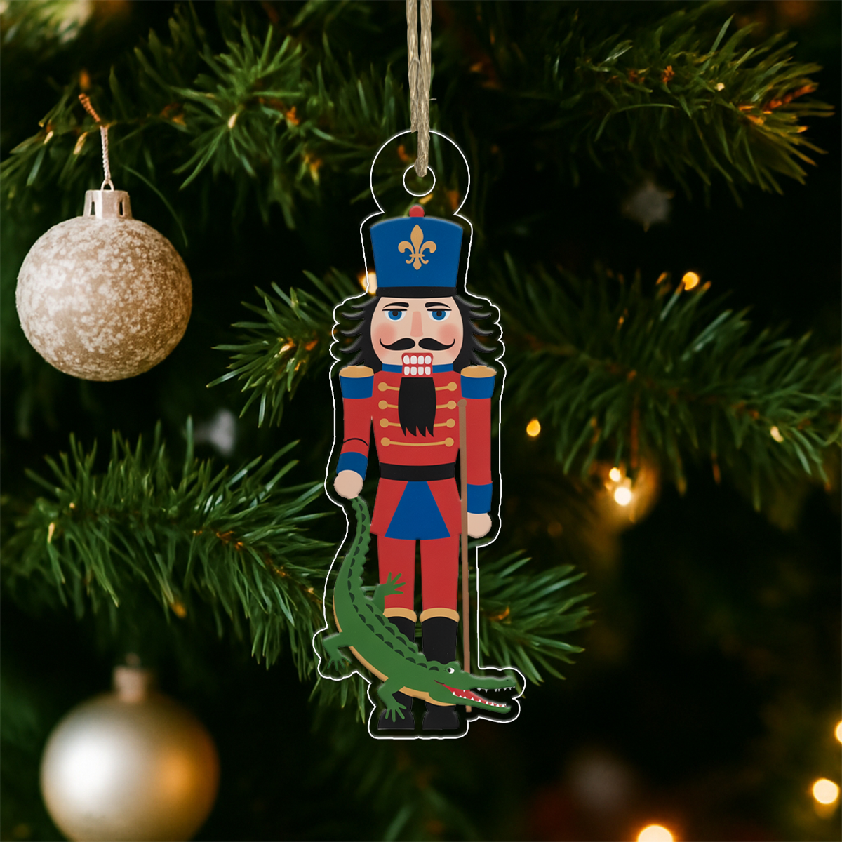 Nutcracker Alligator Acrylic Ornament Christmas Gift