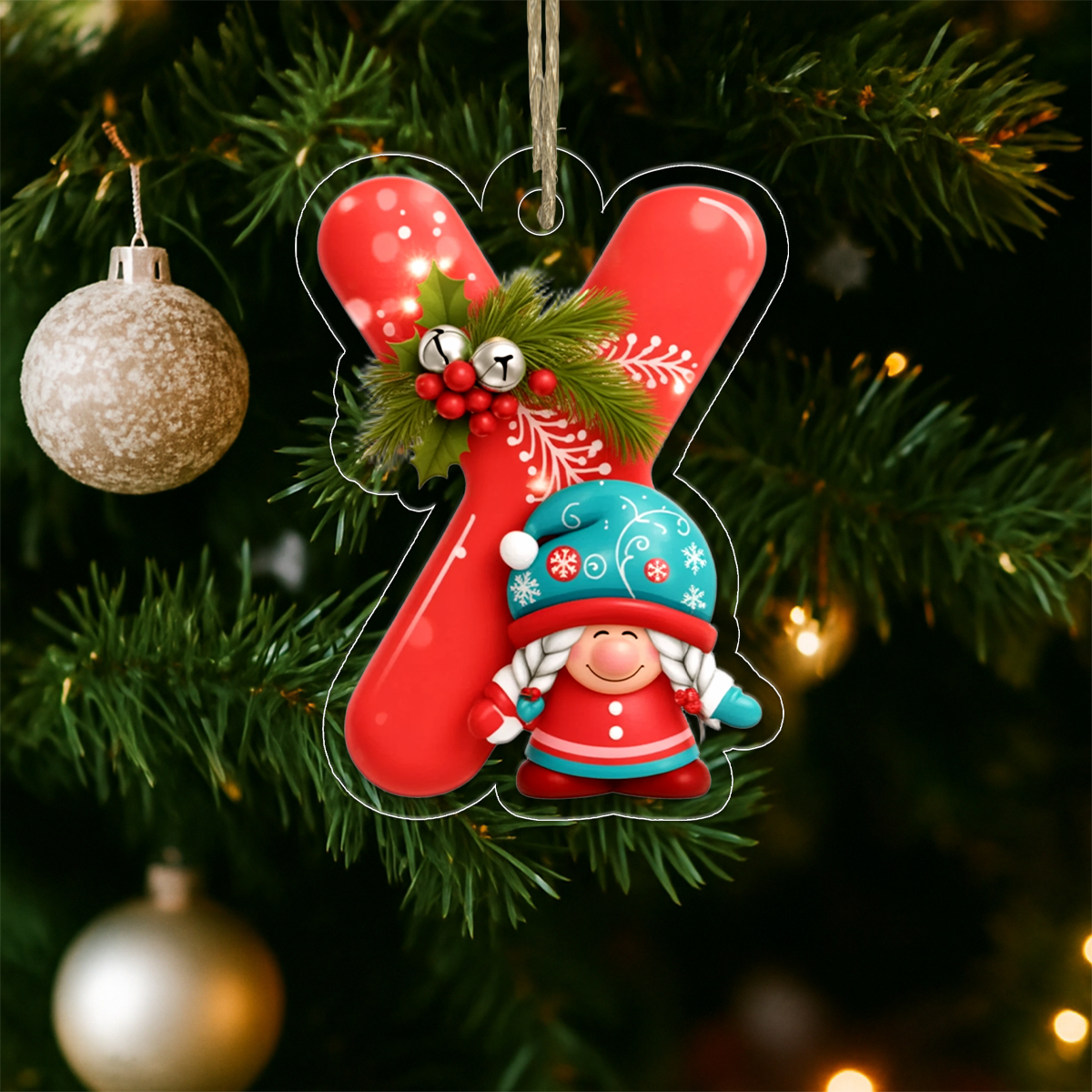 Christmas Initial Letter Y Ornament Acrylic Ornament Christmas Gift