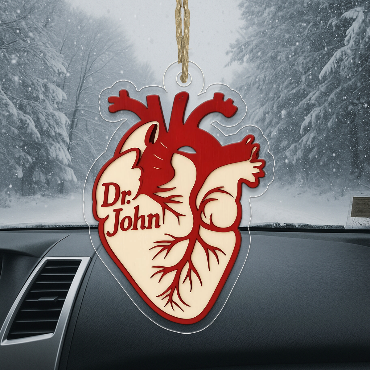 Personalized Anatomical Heart Christmas Ornament, Custom Medical Gift for Cardiologist, Nurse, Doctor, Biology Student, Holiday Tree Decor