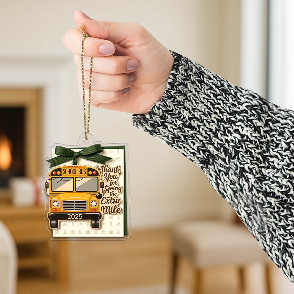 Personalized Bus Driver Ornament, Custom School Bus Christmas Ornament, Gifts for Bus Driver, Holiday Ornament, Appreciation Keepsake