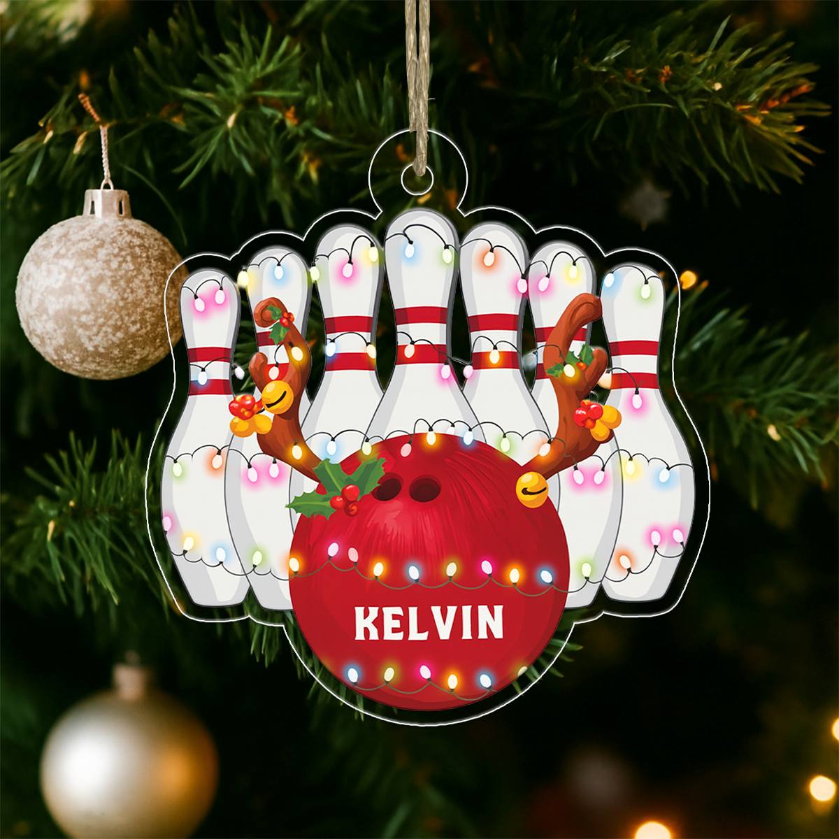 Custom Name Bowling Christmas2