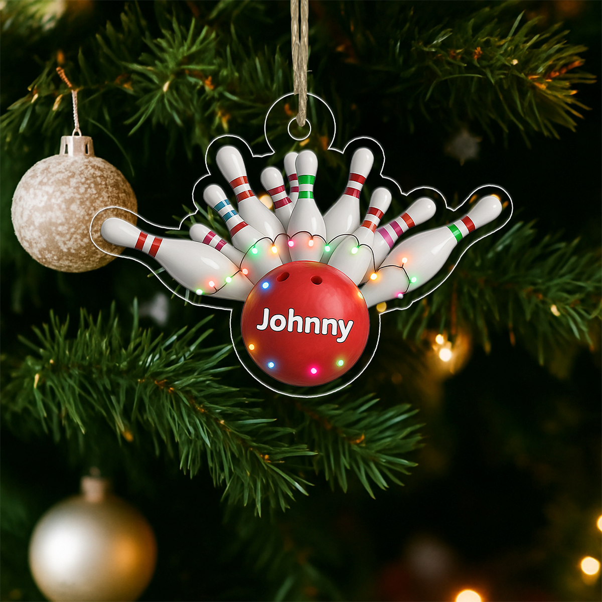 Custom Name Bowling Christmas