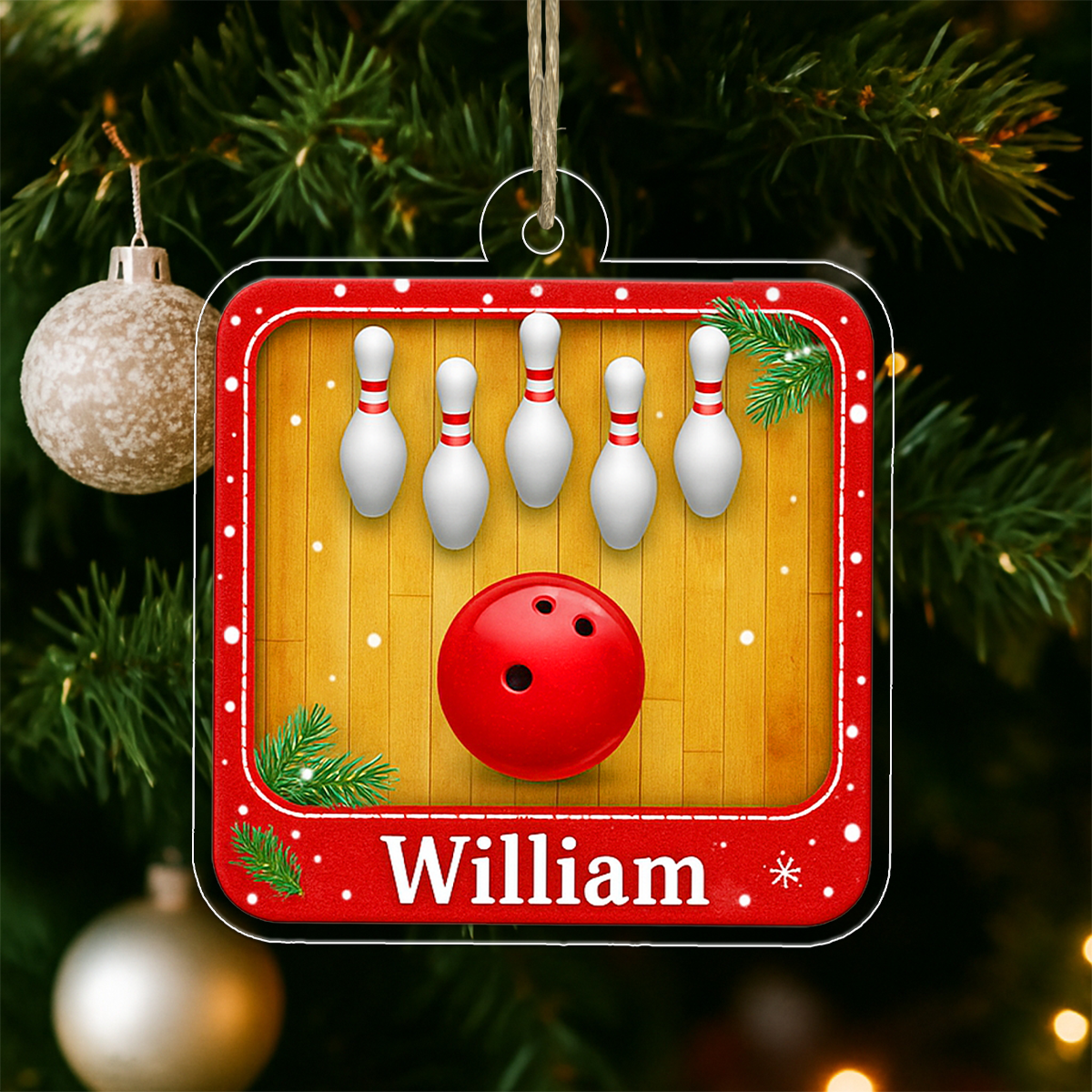 Custom Name Bowling Player Christmas
