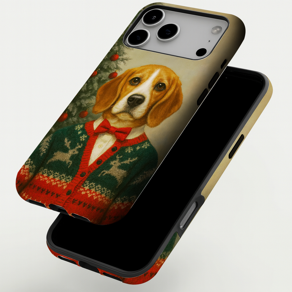 Custom Photo Christmas Dog Phone Case Gift For Dog Lovers