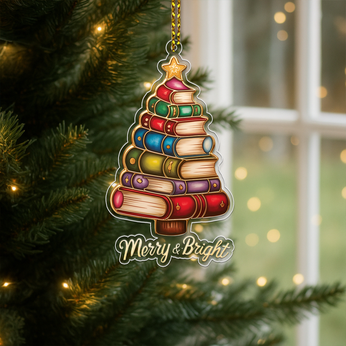 Christmas Book Tree Acrylic Ornament Christmas Gift