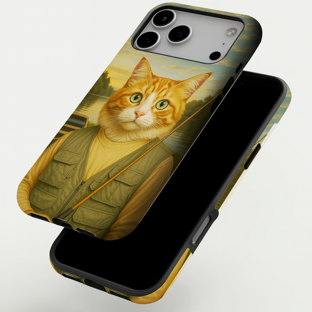 Custom Photo Fisherman Cat Phone Case