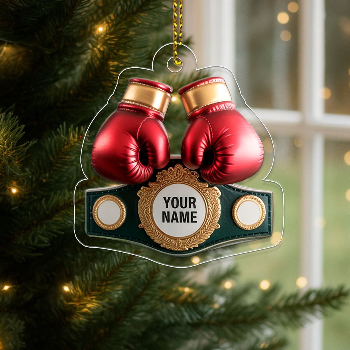 Christmas Acrylic Boxing Glove Ornament Acrylic Ornament Christmas Gift