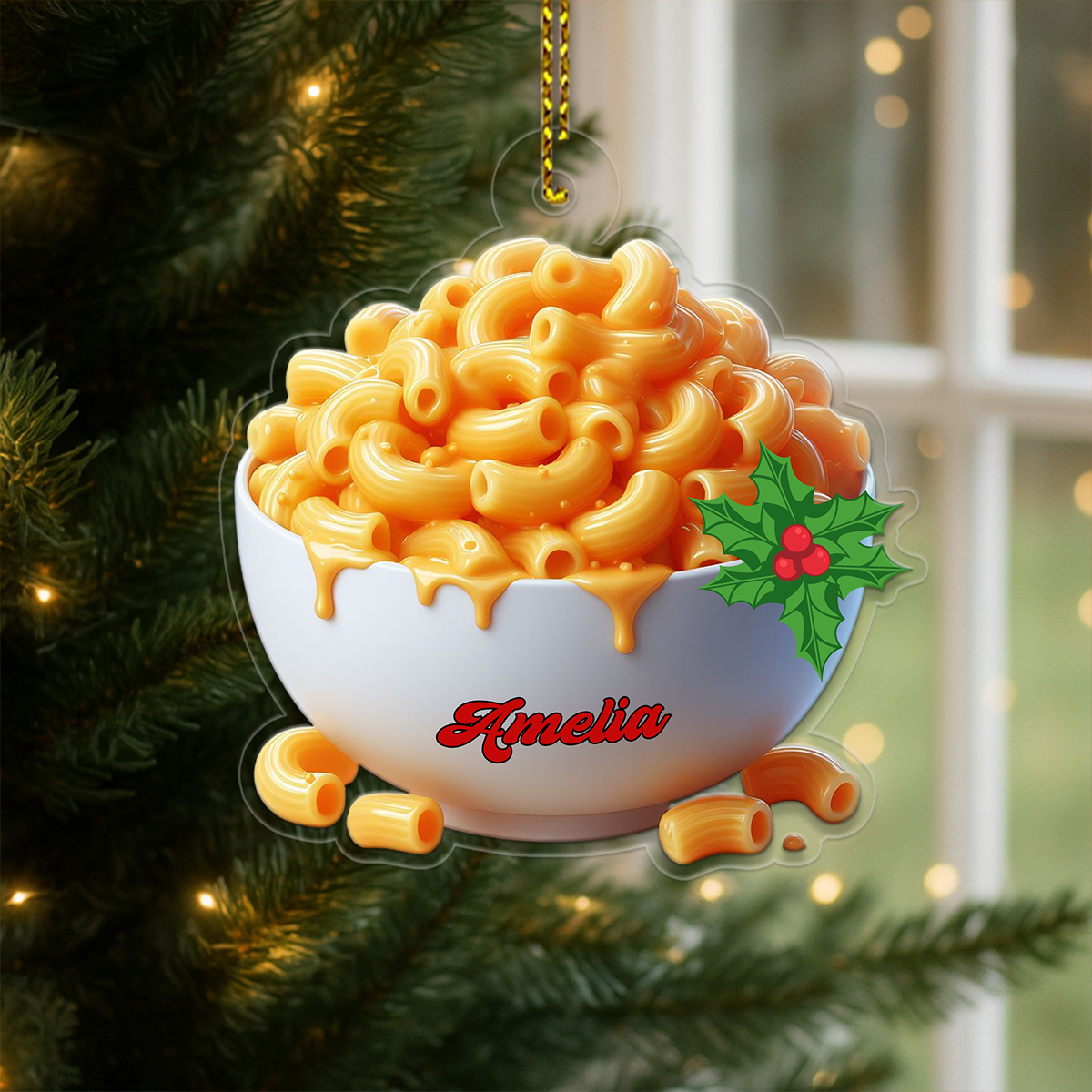 Baked Macaroni and Cheese Acrylic Ornament Christmas Gift