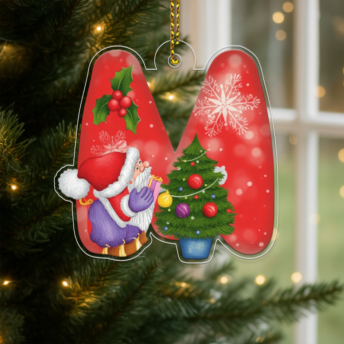Letter M Acrylic Ornament Acrylic Ornament Christmas Gift