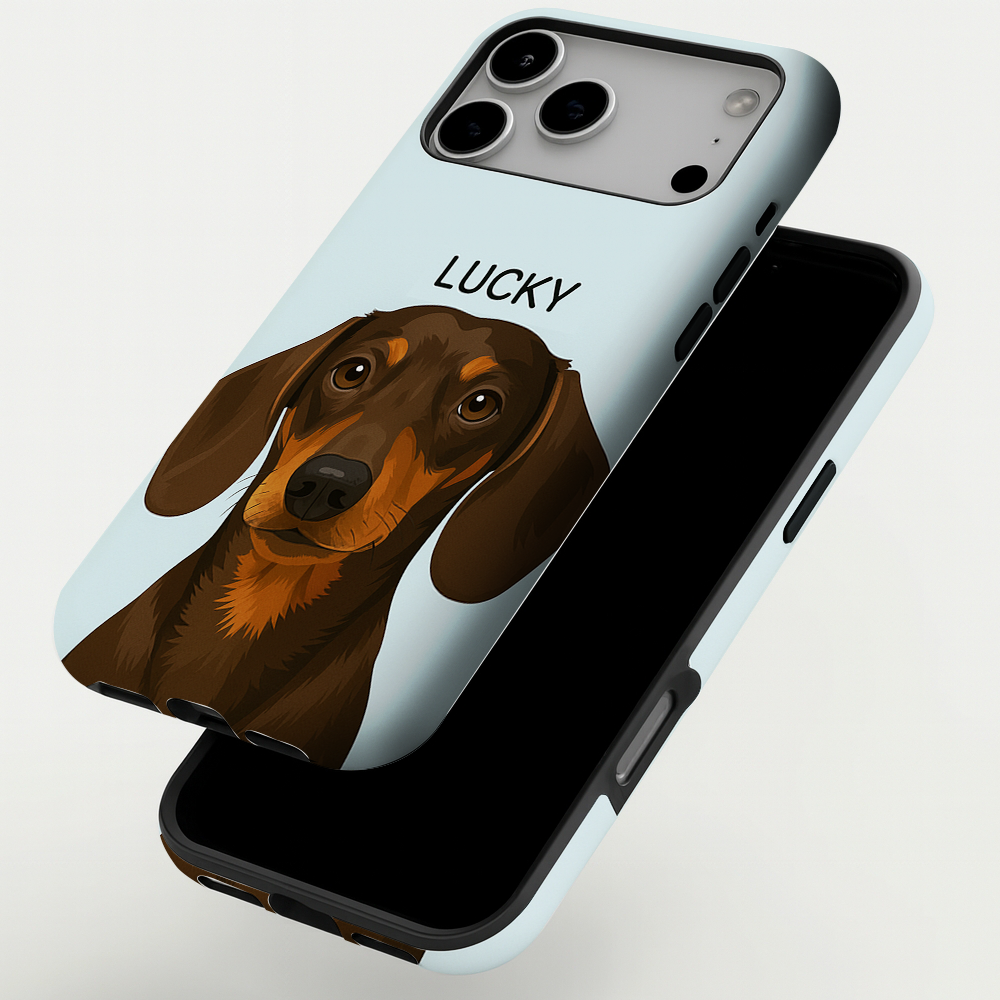 Custom Photo Minimalist Classic Dog Phone Case Gift For Dog Lovers