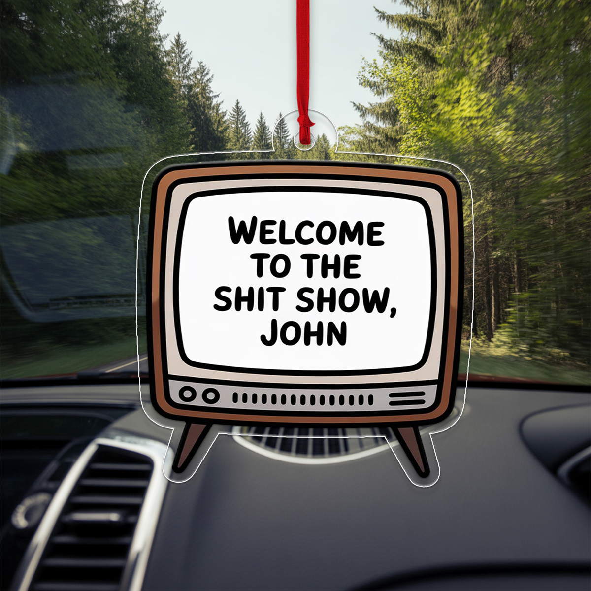Personalized Welcome To Shjt Show Ornament, Custom Funny Christmas Ornament, Adult Humor Ornament, Gag Gift for Friend, Holiday Decoration