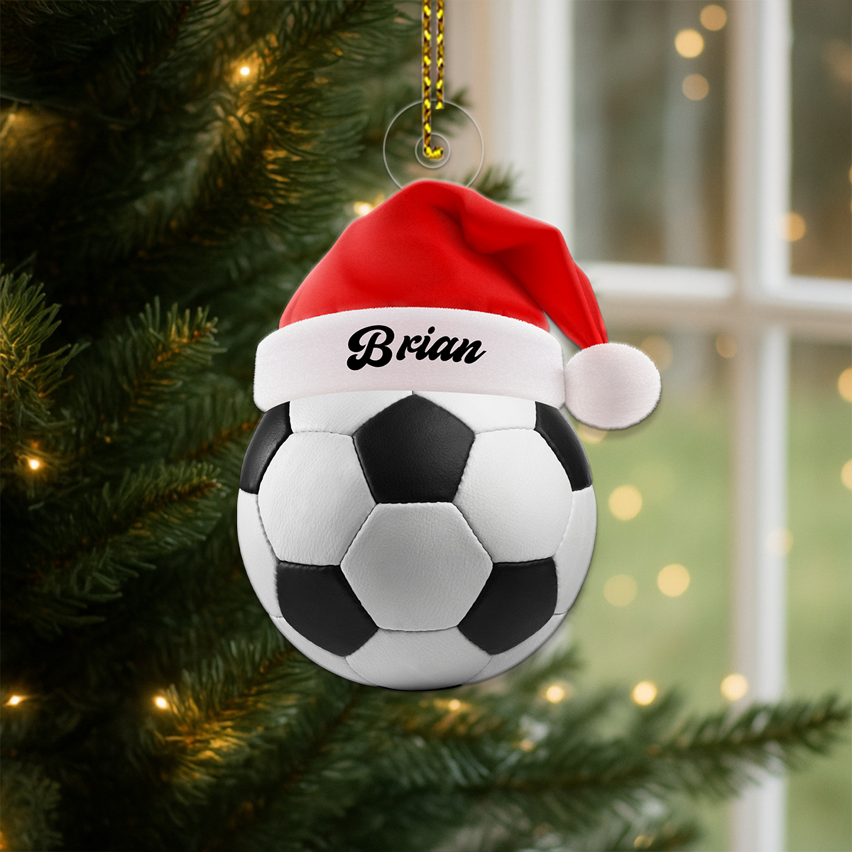 Personalized Soccer Acrylic Ornament Christmas Gift