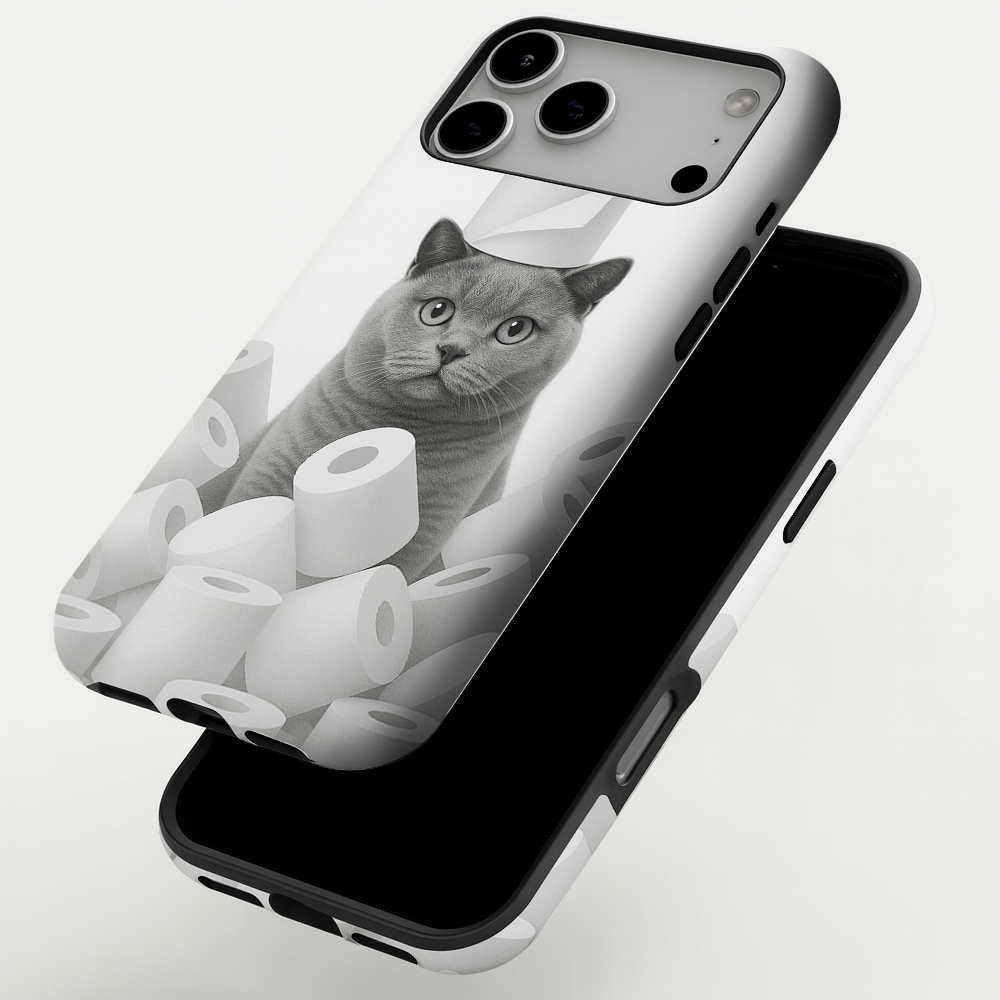 Custom Photo Cat Bathroom Phone Case