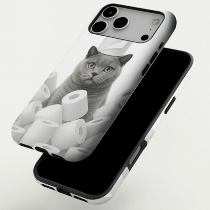 Custom Photo Cat Bathroom Phone Case