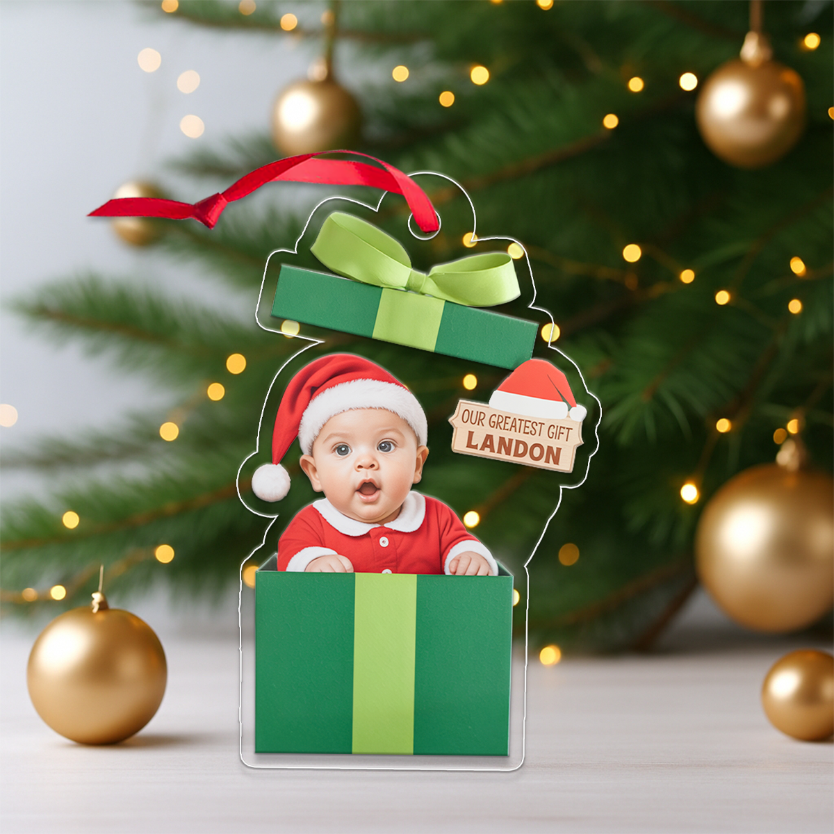 My First Christmas - Personalized Custom Upload Photo Ornament