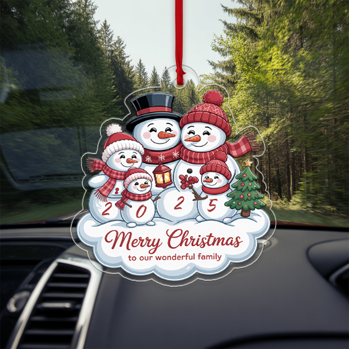 Custom Snowman Xmas Ornament