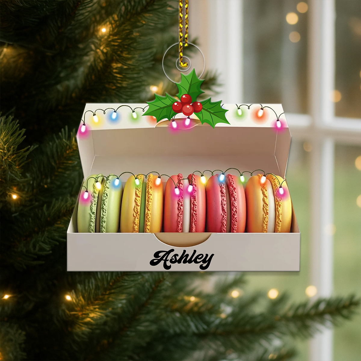 Custom Name Macaroons Acrylic Ornament Christmas Gift