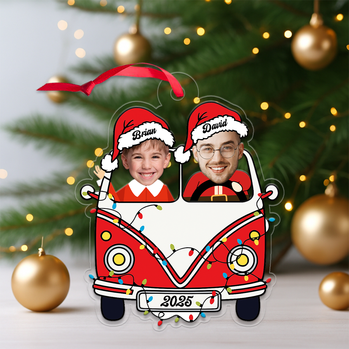 Cutsom Photo Dad And Kid Drive Safe